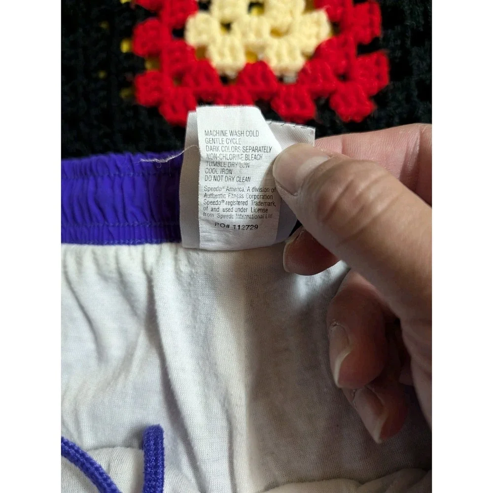 Speedo Vintage Men's Size XL Purple 90s Nylon Lined Active‎ Parachute Pants 24